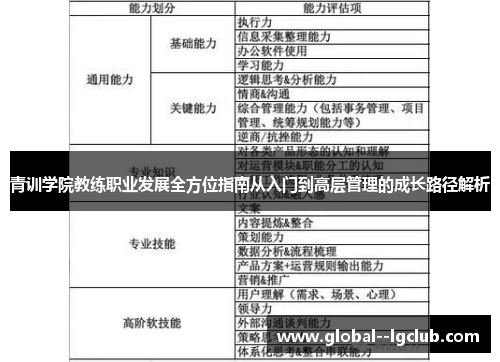 青训学院教练职业发展全方位指南从入门到高层管理的成长路径解析